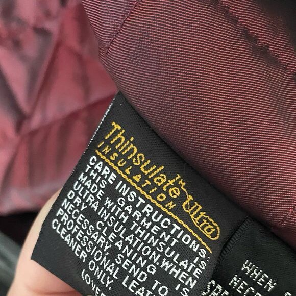 Vintage 90s Wilsons Leather Belted Hooded Jacket - Picture 6 of 8